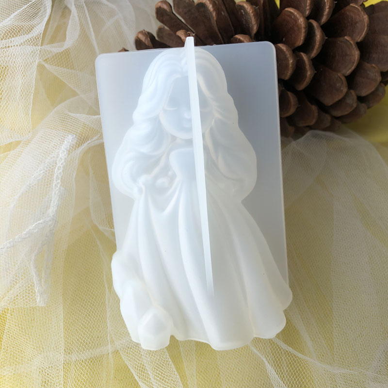 3D Printing Model - 3D Schattige Prinses Siliconen Kaars Schimmel