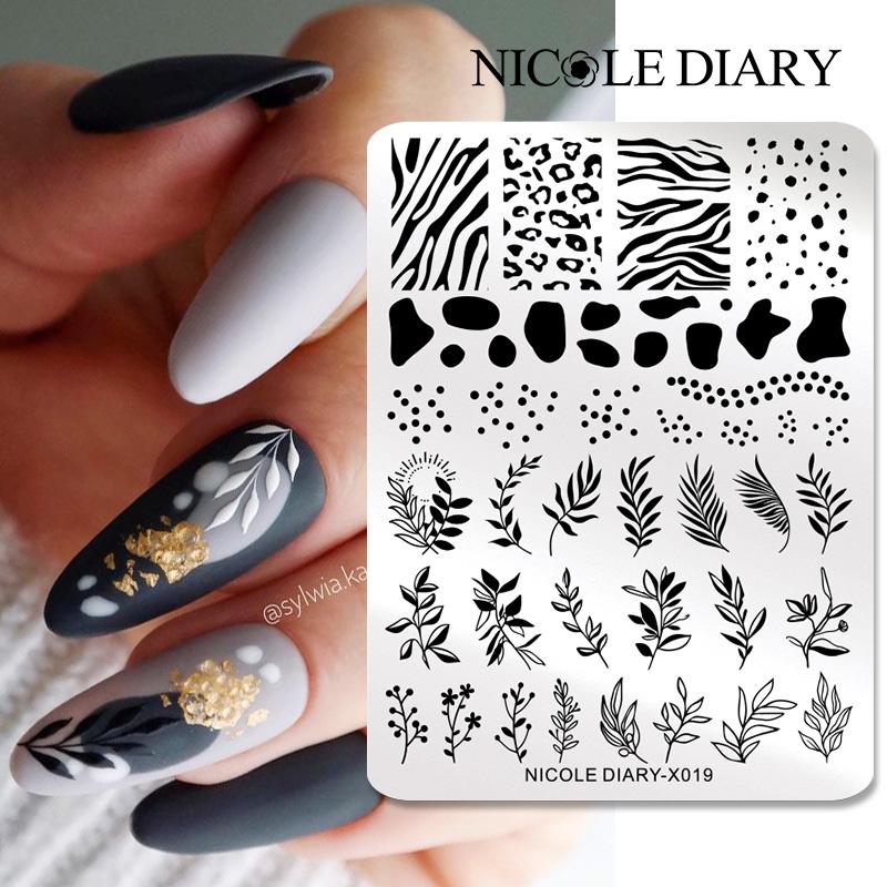 3D Printing Templates Free - NICOLE DAGBOEK Bladeren Bloem Nail Art