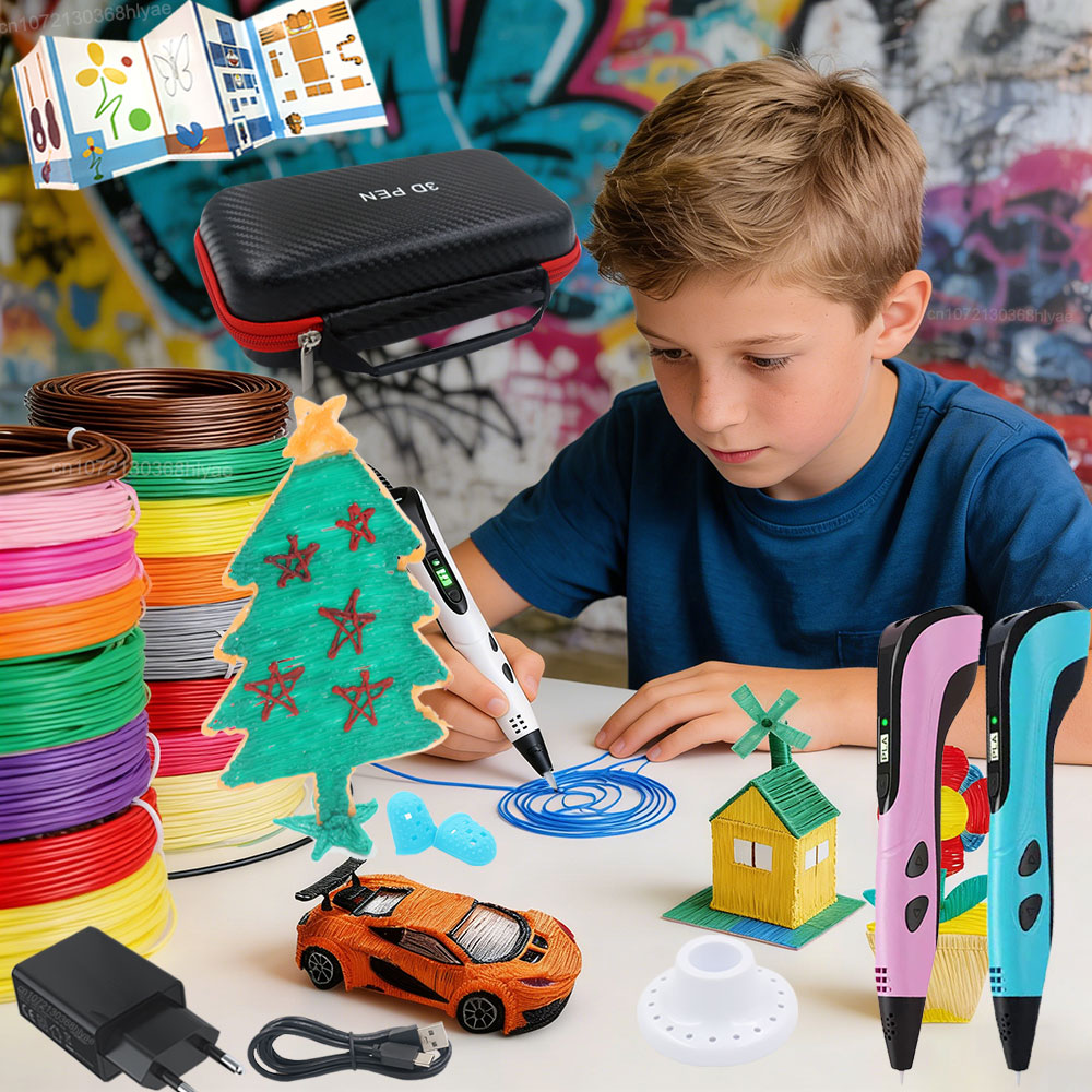 Enclosure 3D Printing - 3D-printpen voor kinderen met LED-scherm, gekleurd