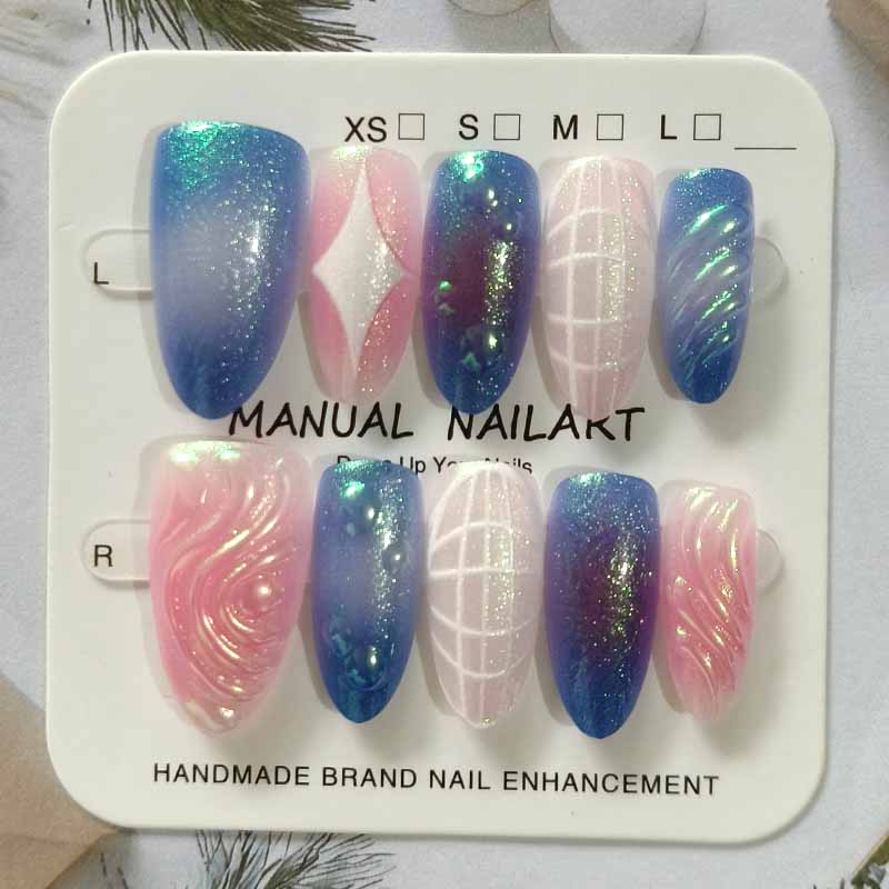 3D Printing Nails - 10 stuks sprankelende cat eye dragen