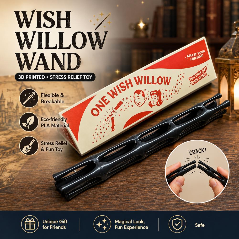 Enclosure 3D Printing - 3D-geprinte One Wish Willow sleutelhanger, breekbaar