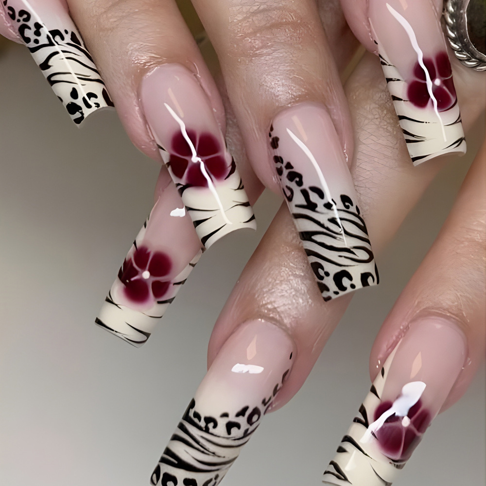 3D Printing Nails - 24 stuks Y2K Sweet Cool vierkante