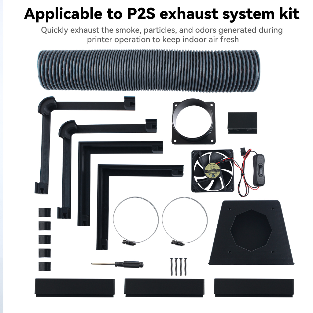 3D Printing Laboratory - Externe uitlaatventilatorset voor Bambu Lab X2D/P2S,