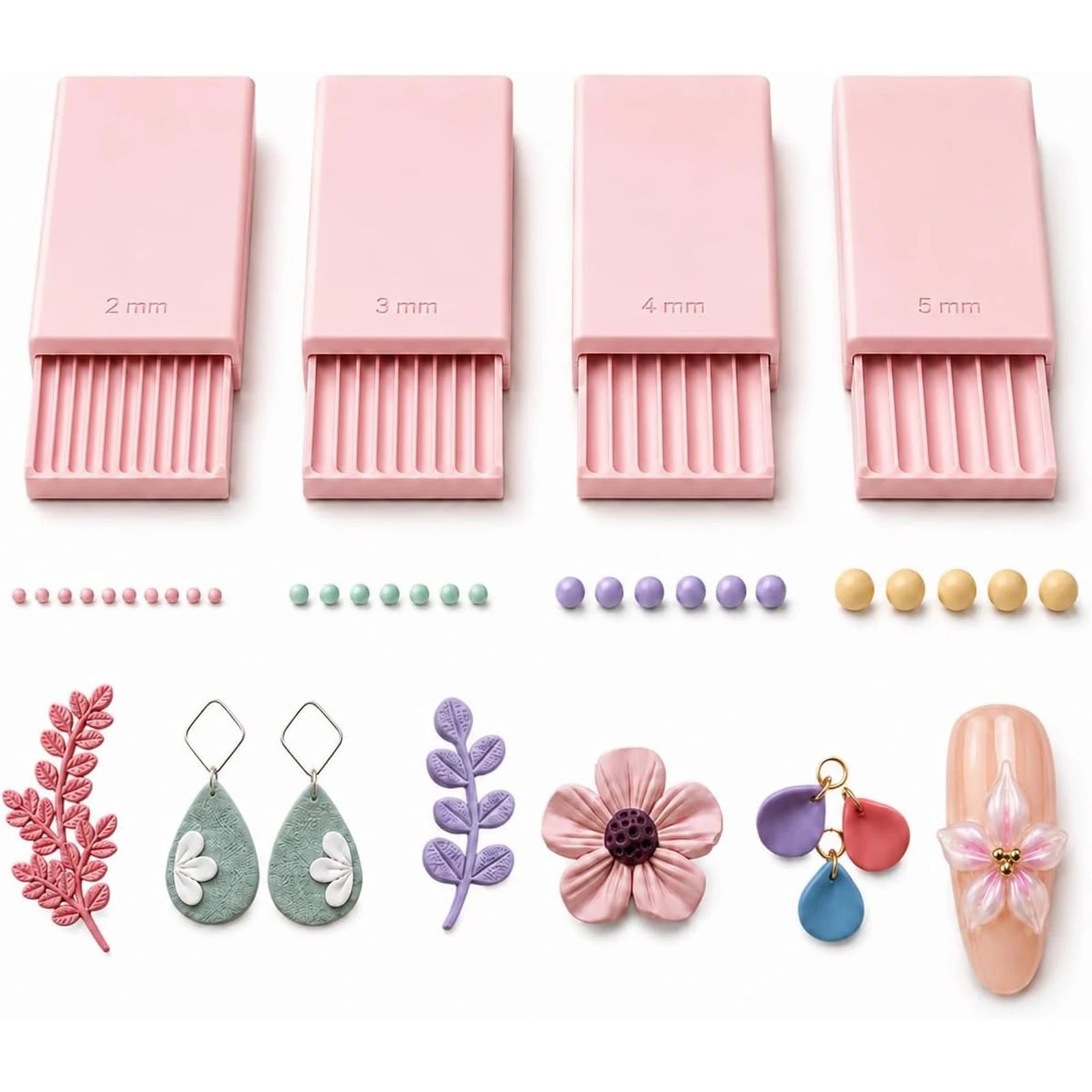 4-delige 3D-print klei gelball - 3D Printing Nails recensie en prijs