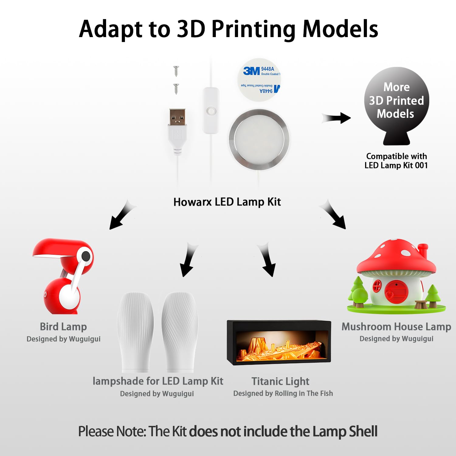 3D-printer LED-lampkit 001, vo - 3D Printer Power Supply recensie en prijs