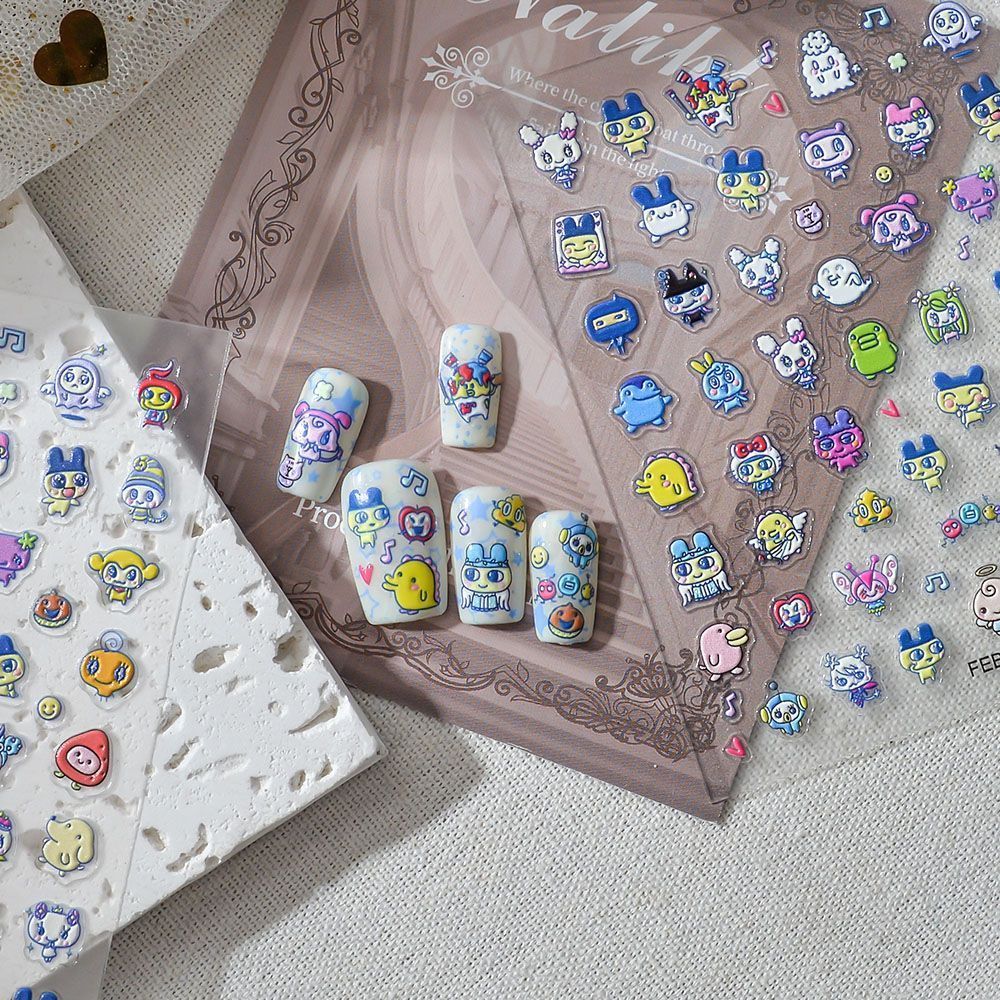 Tamagotchi Cartoon 3D Reliëf N - 3D Printing Nails recensie en prijs