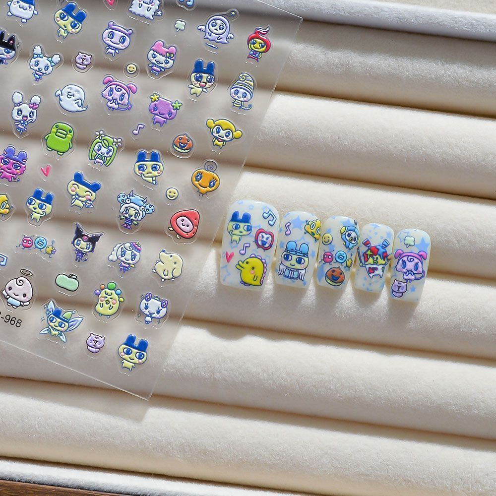 Tamagotchi Cartoon 3D Reliëf N - 3D Printing Nails recensie en prijs