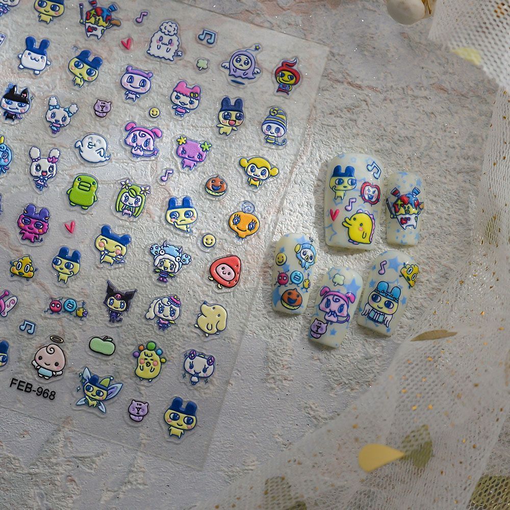 Tamagotchi Cartoon 3D Reliëf N - 3D Printing Nails recensie en prijs