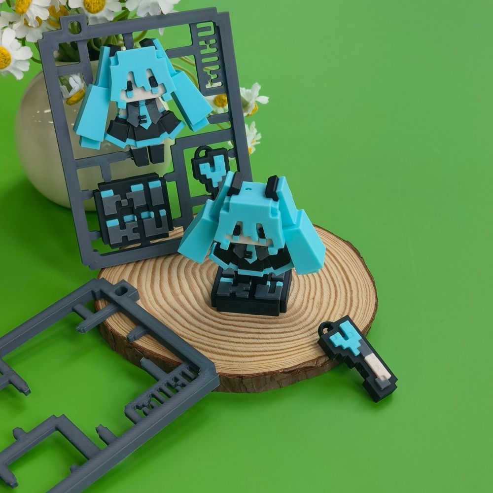 3D-geprint schattig pixel Hats - 3D Printing Model recensie en prijs