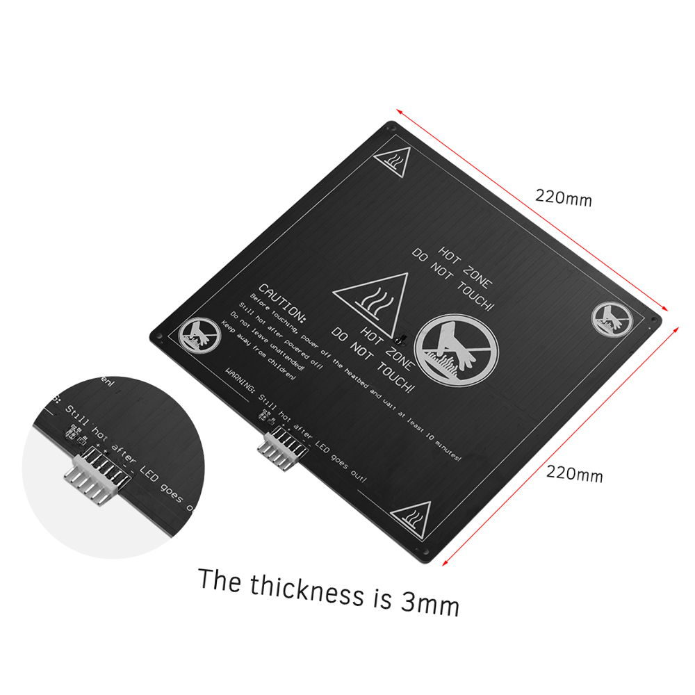 Aluminium Verwarmd Bed 12V Bro - 3D Printer Cable Chain recensie en prijs