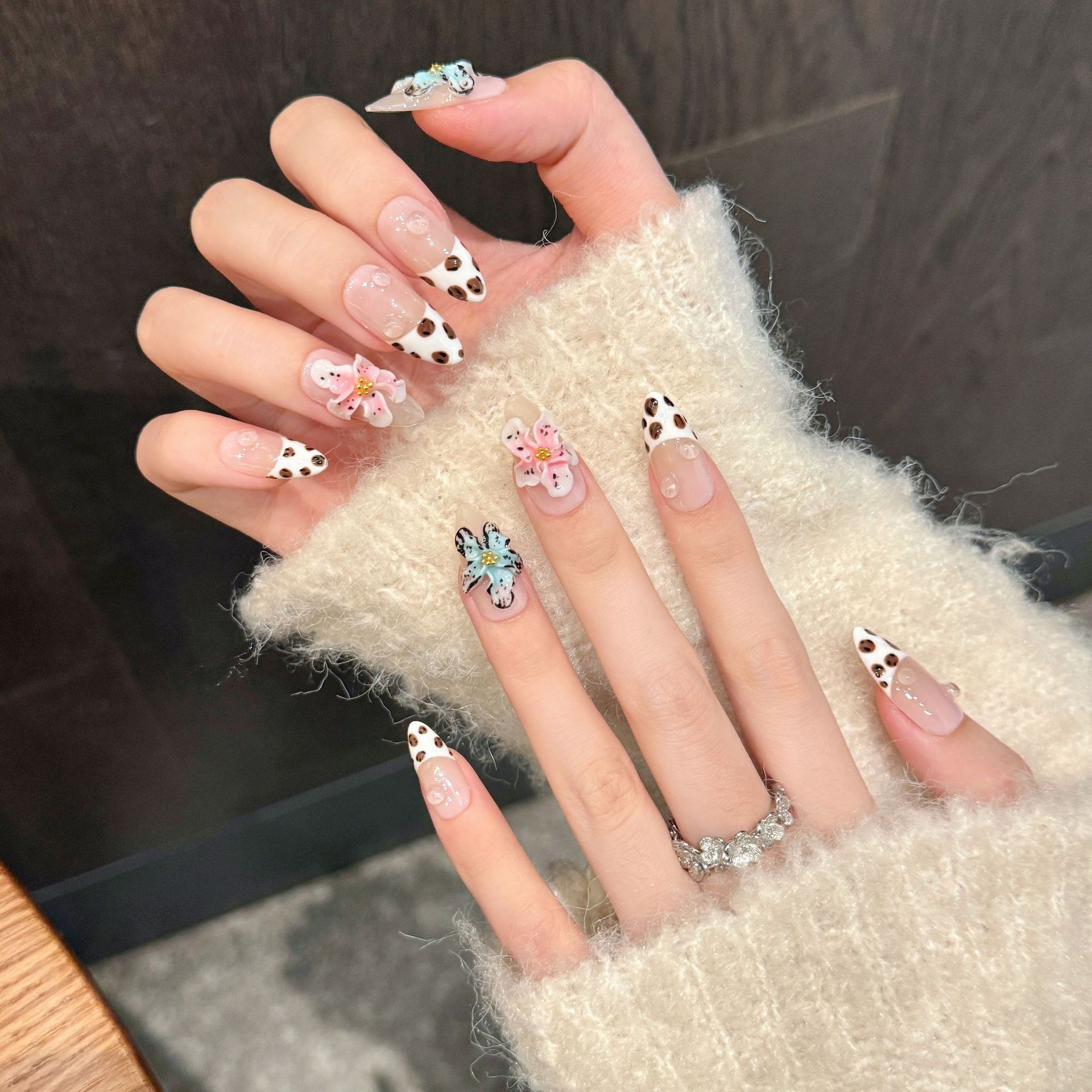 10 stuks glanzende amandel han - 3D Printing Nails recensie en prijs